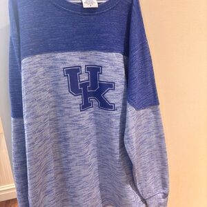 Pressbox Heathered Blue and Gray Long Sleeve Top